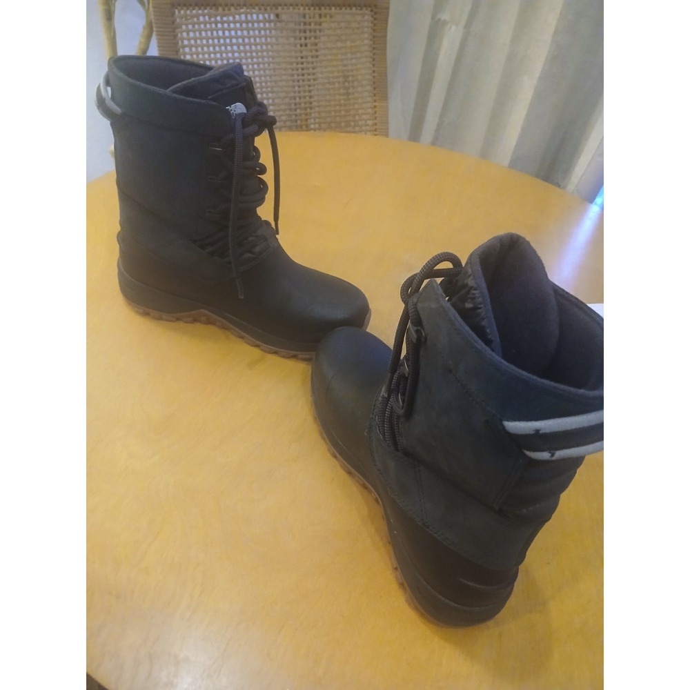 The North Face Yukiona Mid Boots Womens 7 Black Leather Primaloft Waterproof - Picture 3 of 4